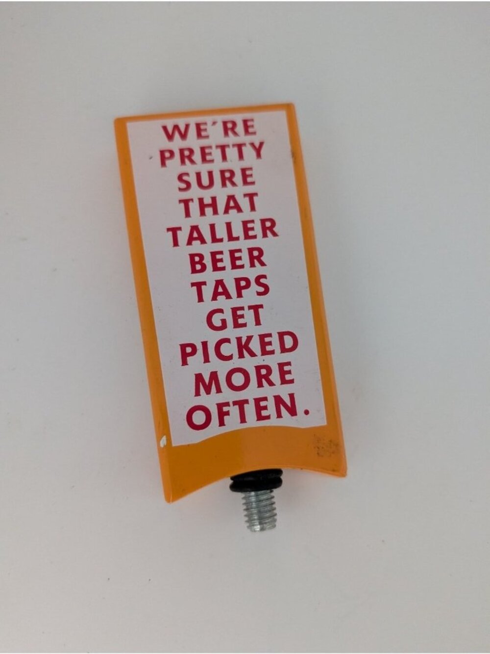 Novelty Beer Tap Handle Topper Orange Aprox. 6 In Tap Topper RARE - Picture 2 of 3